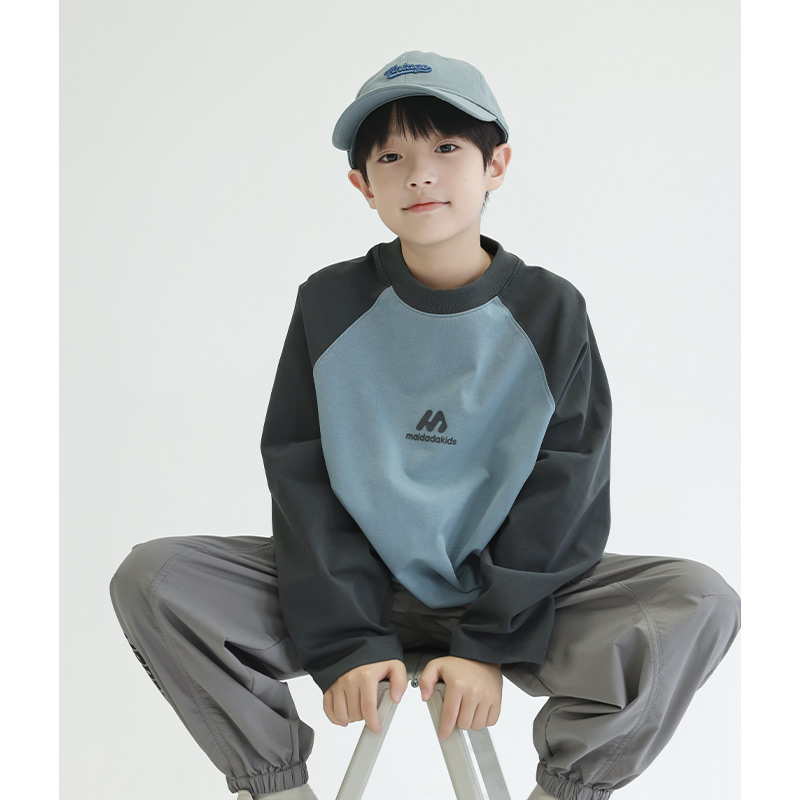 100%棉男童长袖t恤春秋款