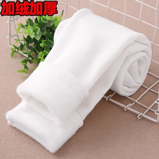 儿童保暖内衣加绒加厚秋衣秋裤白色套装男童女童宝宝纯棉打底裤冬