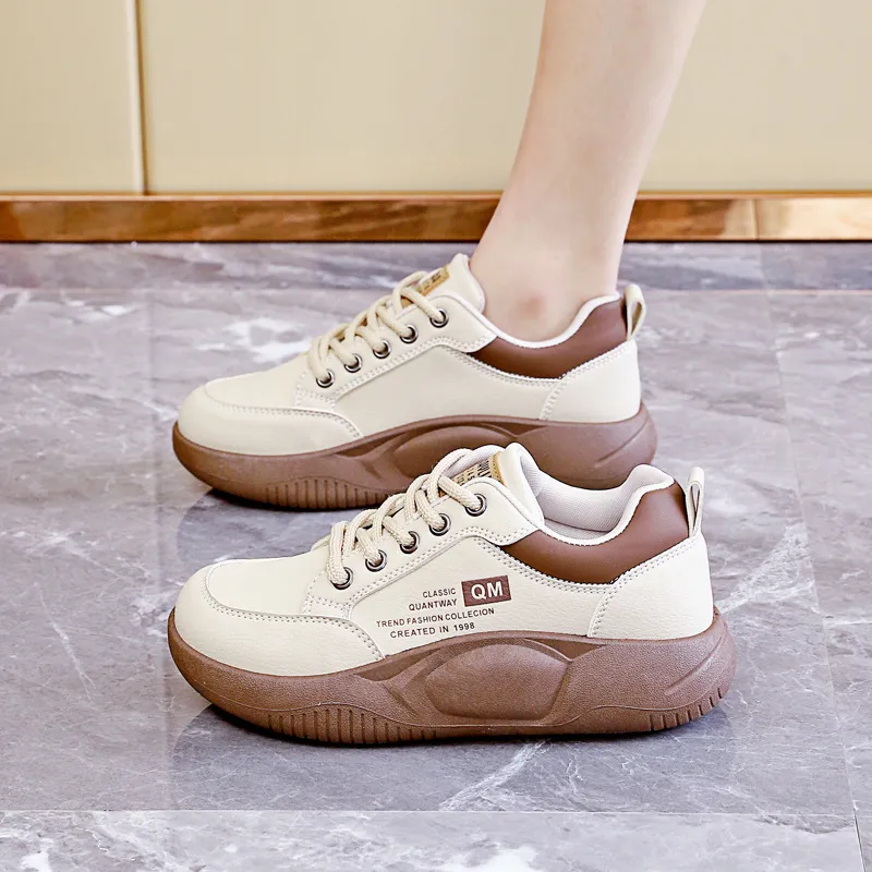 厚底小白鞋女ins潮百搭小众春秋季2025年新款休闲板女鞋子XQ5801