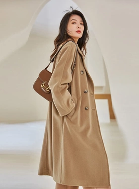 盛宏25冬新M家经典101801立绒宽松女款羊毛中长款大衣外套女13801