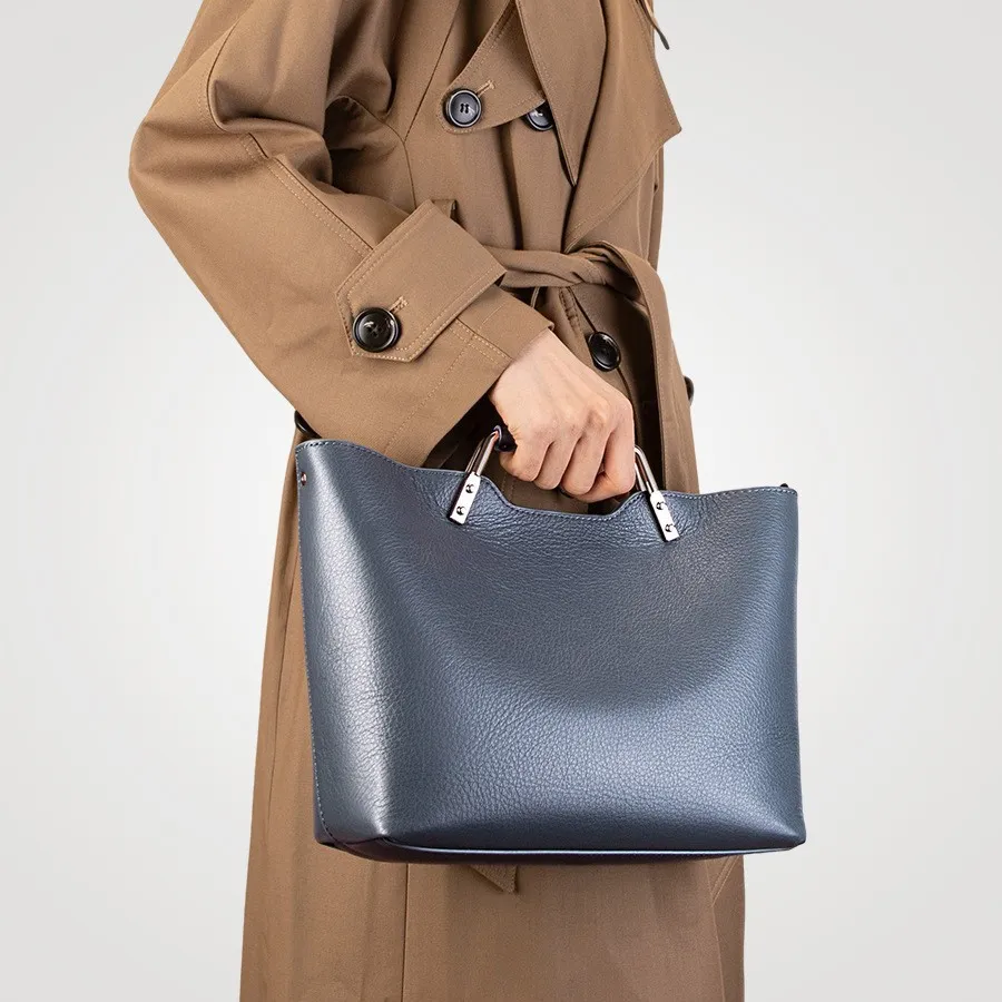 欧美复古单肩大包文艺头层牛皮斜挎包通勤手提女包