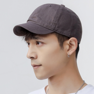 短帽檐棒球帽男潮春夏短沿男士 短舌帽子女短檐小沿防晒鸭舌帽