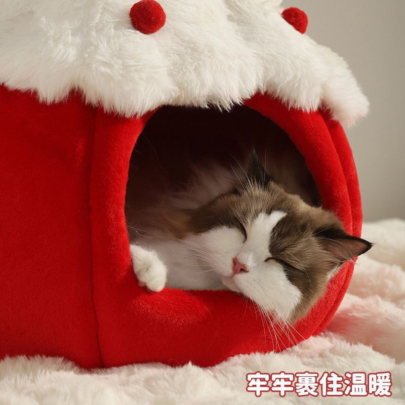 蛋糕猫窝封闭式保暖安全感小屋