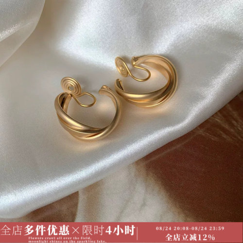 港风小姐姐视感蚊香盘耳夹耳钉