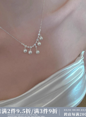 画「卷」珍珠项链纯银颈链叠戴礼物送女友送闺蜜锁骨链高级感小众