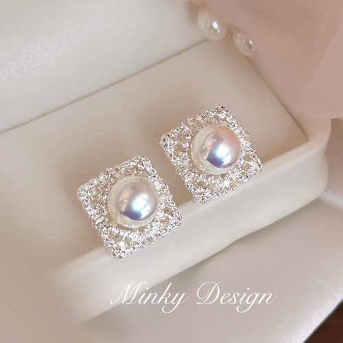 「珍珠秘语」复古宫廷风珍珠耳钉耳饰蚊香盘耳夹无耳洞耳环设计感