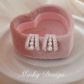 「蕾丝格调」法式 珍珠耳钉气质蚊香盘耳夹无耳洞复古耳饰轻奢耳环