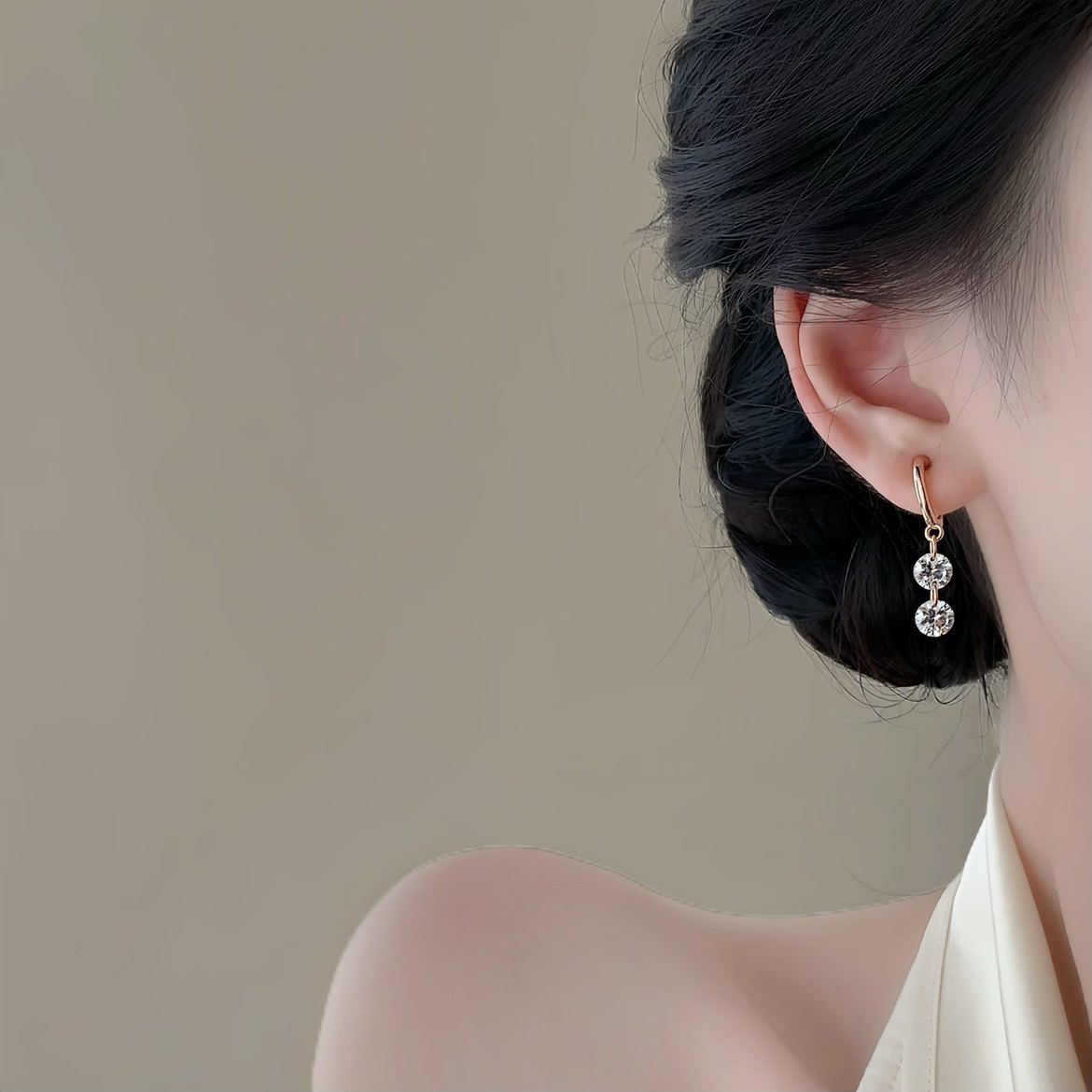 「星坠双晶」5A锆石耳坠女轻奢高级蚊香盘耳夹无耳洞气质耳钉耳环,饰品/流行首饰/时尚饰品新,耳夹,淘宝优惠券,粉丝福利购,淘宝优惠卷