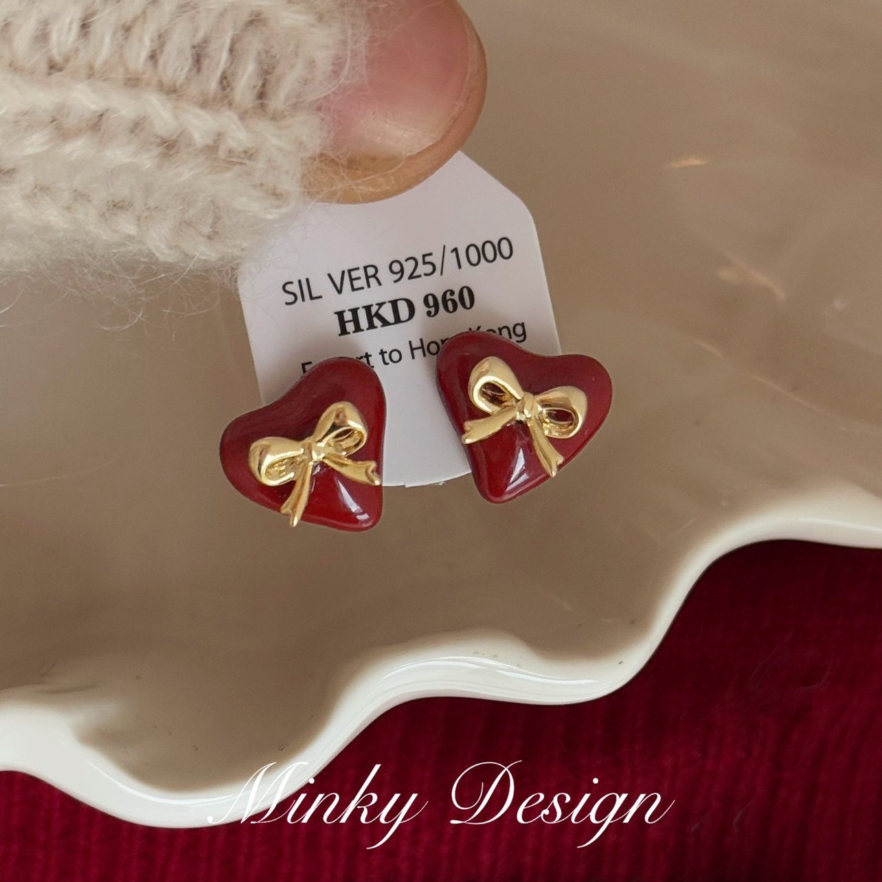 「绯心落耳」红色爱心蝴蝶结耳环蚊香盘耳夹无耳洞耳钉可爱耳饰女,饰品/流行首饰/时尚饰品新,耳夹,淘宝优惠券,粉丝福利购,淘宝优惠卷