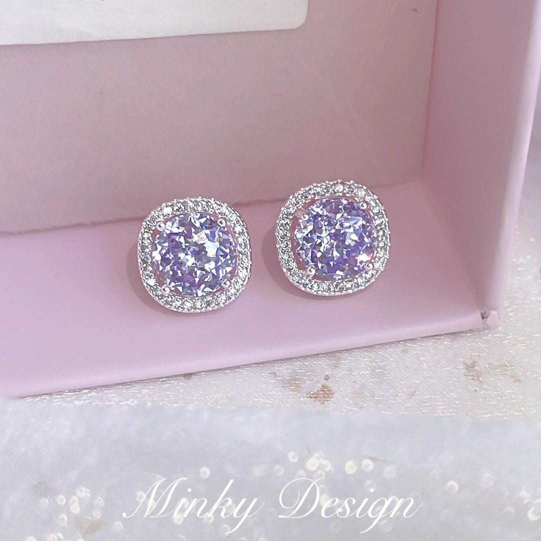 「海岛风信」千禧切锆石！精致紫蚊香盘耳夹无耳洞耳钉女耳环耳饰,饰品/流行首饰/时尚饰品新,耳夹,淘宝优惠券,粉丝福利购,淘宝优惠卷