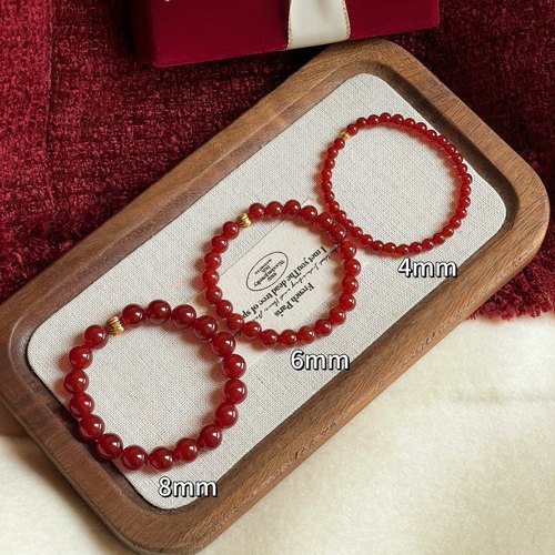 「相思情」天然红玛瑙复古串珠手链轻奢超显白手串新中式礼物新年