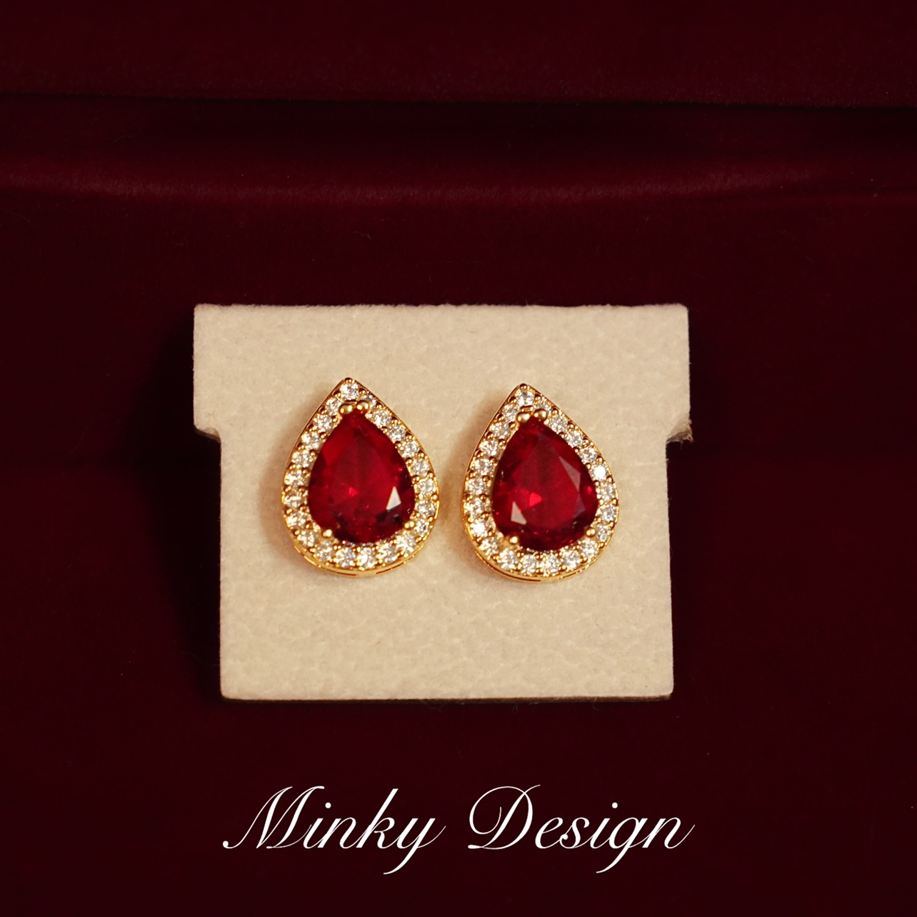 「巴黎午后」精致锆石小水滴蚊香盘耳夹女耳钉爆闪无耳洞耳环耳饰