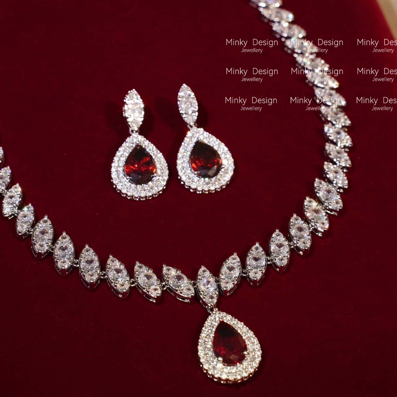 「鸽血红」复古新娘晚宴红色耳环耳饰项链套装女蚊香盘耳夹无耳洞,饰品/流行首饰/时尚饰品新,耳夹,淘宝优惠券,粉丝福利购,淘宝优惠卷