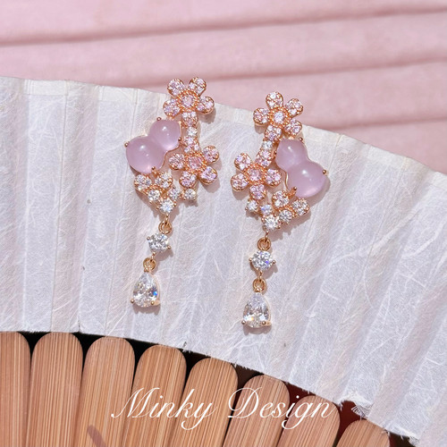 Minky「夏日花海」葫芦繁花耳坠耳钉蚊香盘耳夹无耳洞耳环耳饰女