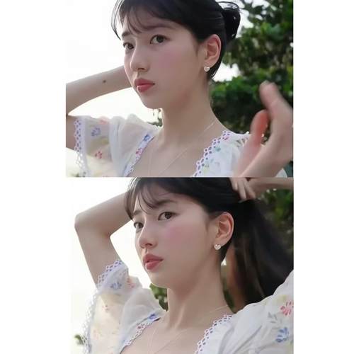 「苍兰之心」裴秀智同款贝母爱心耳环蚊香盘耳夹女气质耳饰耳钉银