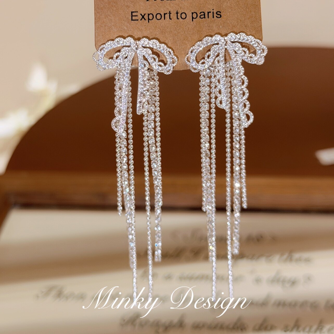 「银色月光」长款流苏夸张耳饰蚊香盘耳夹无耳洞精致轻奢耳钉耳环