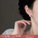 「一叶挽风」精致珍珠耳饰蚊香盘耳夹无耳洞女气质款 耳钉耳环小巧