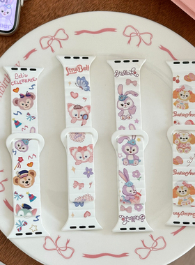 苹果Apple Watch11手表表带适用S987654321卡通达菲回环硅胶磁吸