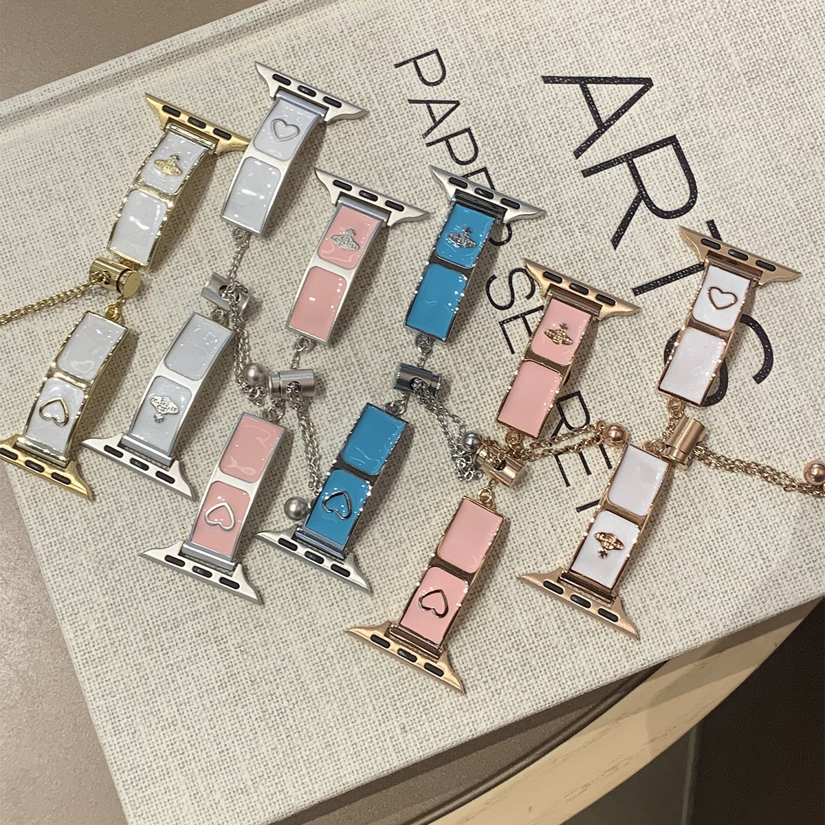 苹果Apple Watch11智能手表表带适用S9876543SEUltra土星手镯金属