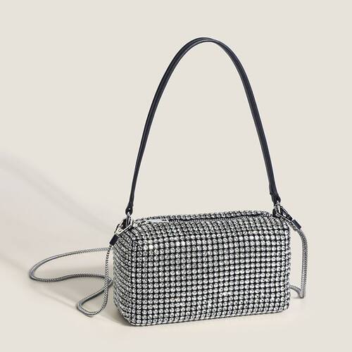 真皮水钻包2026新款夏潮流满钻钻石包腋下包单肩斜挎女包手提包包