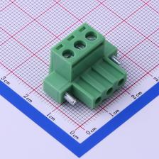 KF2EDGKM-5.08-3P 插拔式接线端子 插头 5.08mm 排数:1 每排P数:3