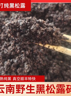 云南野生黑松露碎小份新鲜成熟全黑冰冻现打松露碎松露酱原料餐厅