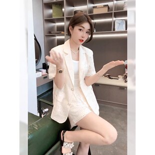 小香风套装气质女神范高端小个子西装短裤两件套职业夏天通勤女装