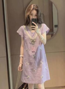 夏天巨好看夏日绝美超火不撞款连衣裙女2026新款今年流行爆款裙子