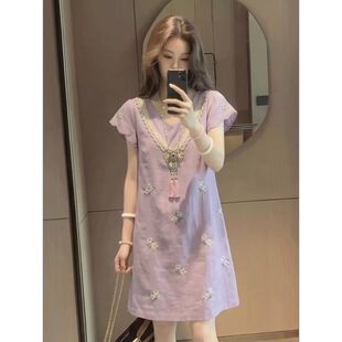 夏天巨好看夏日绝美超火不撞款连衣裙女2026新款今年流行爆款裙子
