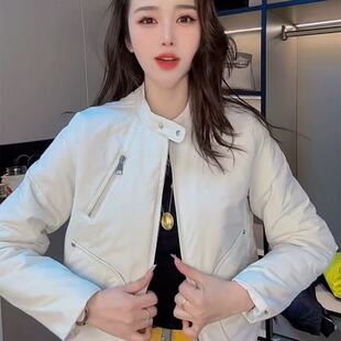 夹棉外套女短款2025春季新款棒球服机车服美式飞行员夹克女装上衣