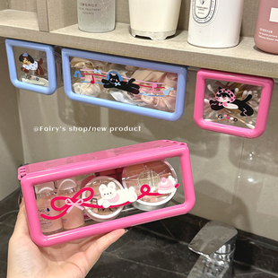 镜柜下抽屉式收纳盒卫生间化妆品透明置物架卸妆棉签口红收纳神器