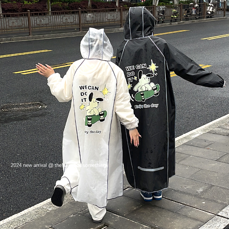 雨衣女款电动电瓶车专用单人一体成人长款全身防暴雨加厚外穿雨披