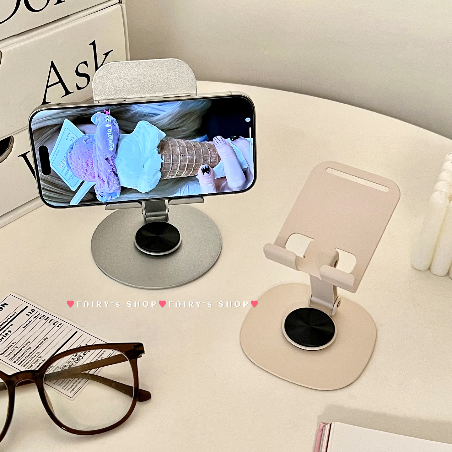 高级感手机支架桌面追剧宿舍家用床头可折叠旋转金属平板iPad支架,3C数码配件,手机支架/手机座,淘宝优惠券,粉丝福利购,淘宝优惠卷