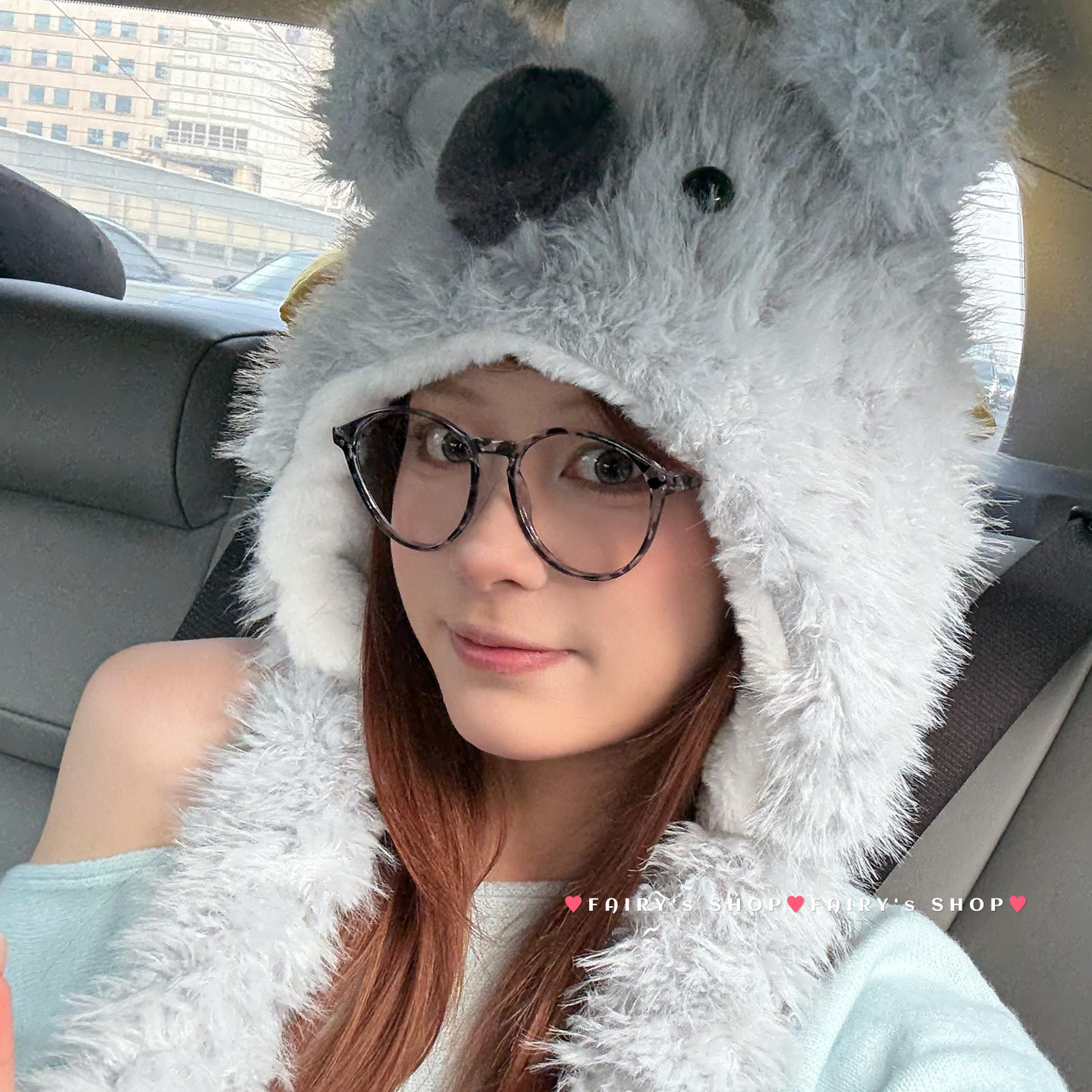 可爱小考拉毛绒保暖帽子