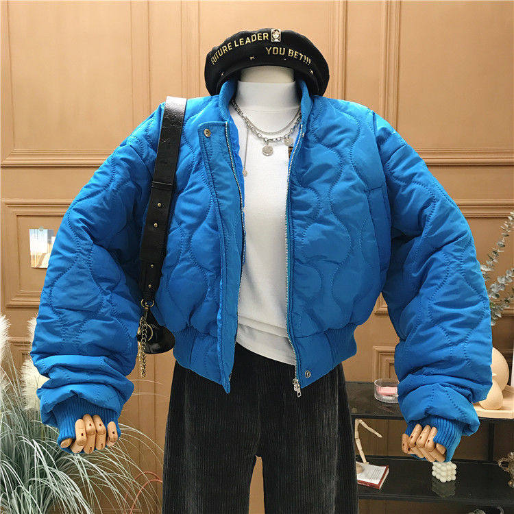 韩国棉服短款棒球风外套女年冬季棉衣/棉服