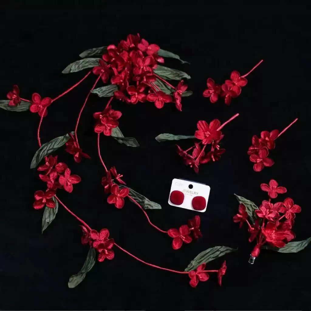芸琪婚饰敬洒服头饰红色礼服配饰中式晨袍新中式头饰新娘结婚饰品