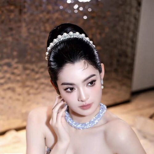 ETE ST1-17972新娘头饰 西式婚礼珍珠小冠发箍头饰新娘皇冠新娘王