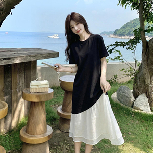现货拼接连衣裙货号7799-2D043-P135 K188,女装连衣裙,浙宝173（原浙宝279）