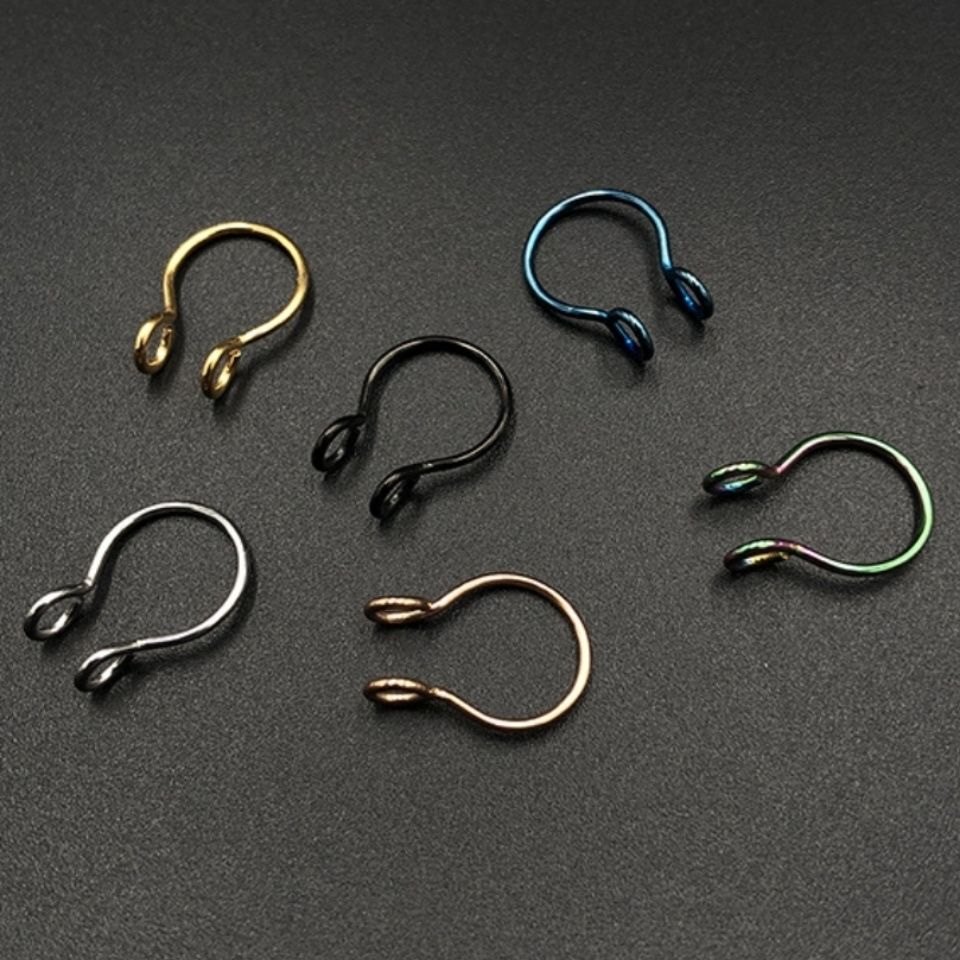 无需打孔的鼻环钛钢欧美朋克假鼻环磁吸无洞情侣男女不穿孔个性