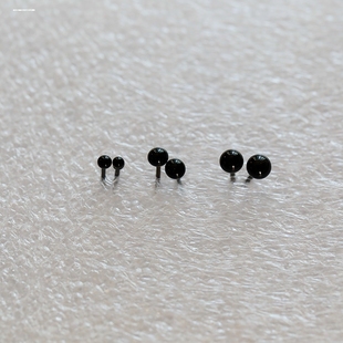 手工diy钩针挂件玩偶小章鱼小鲸鱼眼睛手缝黑色圆珠眼珠子配件