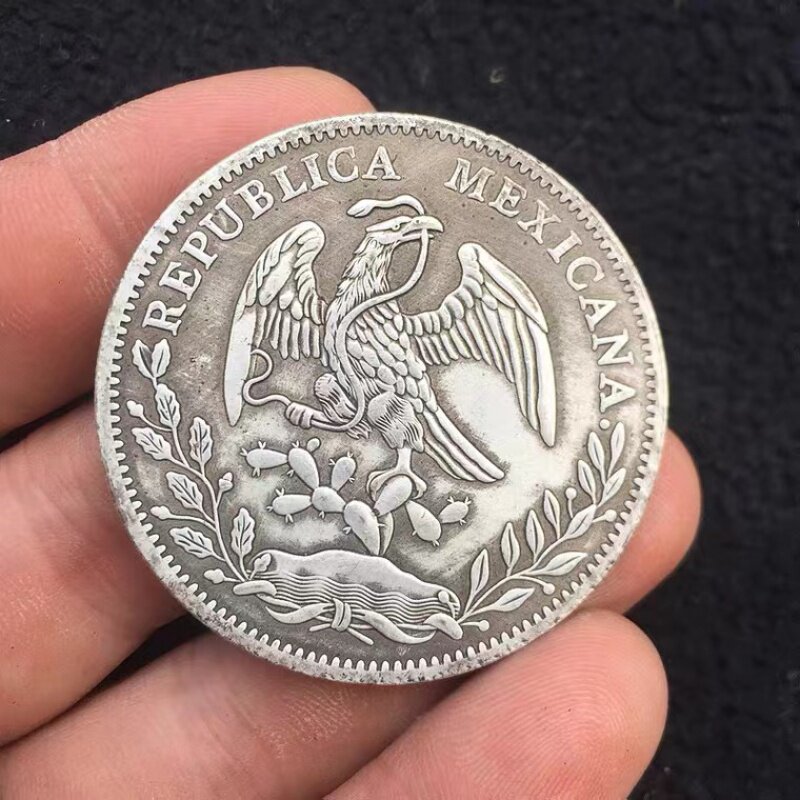 仿1882美洲墨西哥仿银币仿银元纪念币 古币外国硬币现代铜质