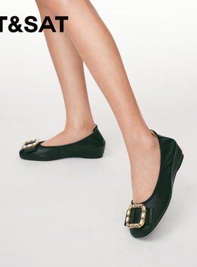 St&Sat/星期六圆头浅口平底单鞋舒适休闲豆豆瓢女鞋SSC111130L