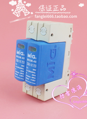 MIG广东明家 MIGM-40单相防雷器 2P浪涌保护器 385V 20-40KA