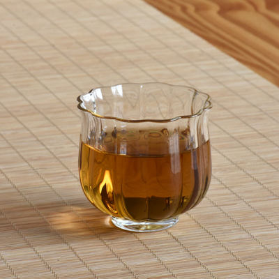 耐热玻璃莲花品茗杯花瓣杯