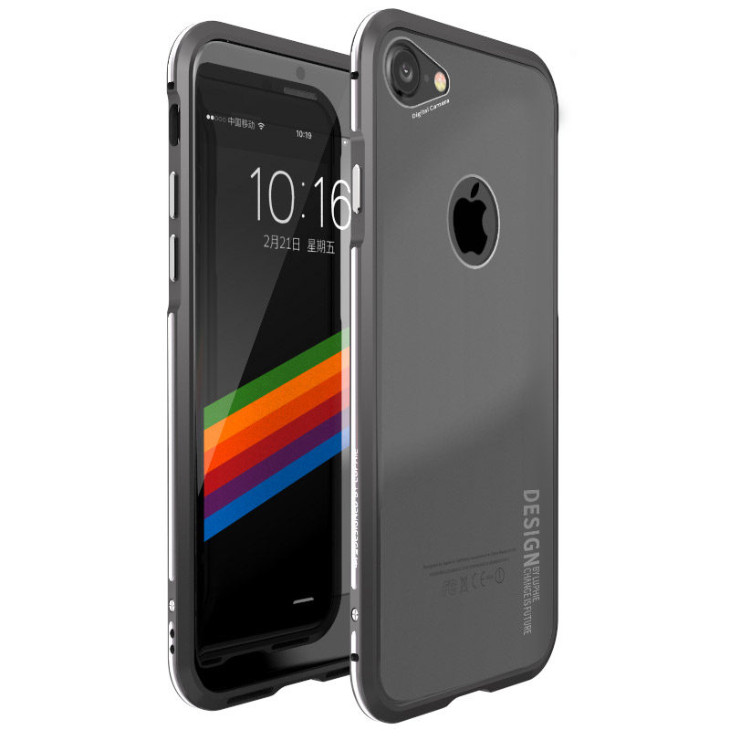 Luphie Bicolor Blade Sword Slim Light Aluminum Bumper Metal Shell Case for Apple iPhone 8 Plus & iPhone 8