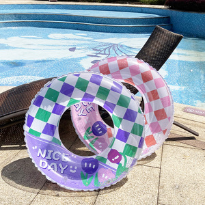 游泳圈儿童加厚救生圈男女成人充气腋下圈游泳装备女生透明浮圈