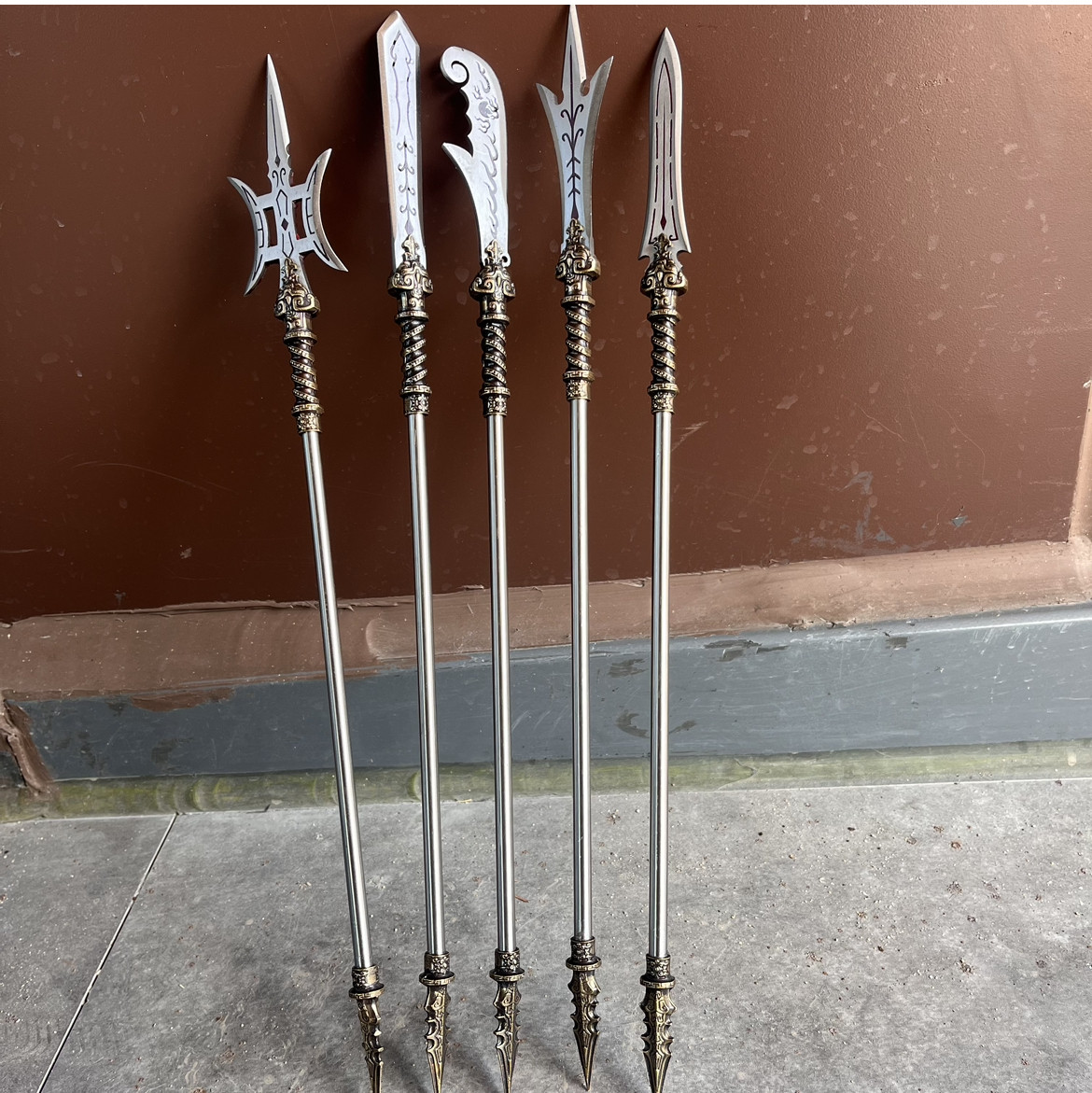 龙泉微兵器三国冷兵器龙胆枪魔版亮银枪模型金属家用茶锥桌面摆件图片