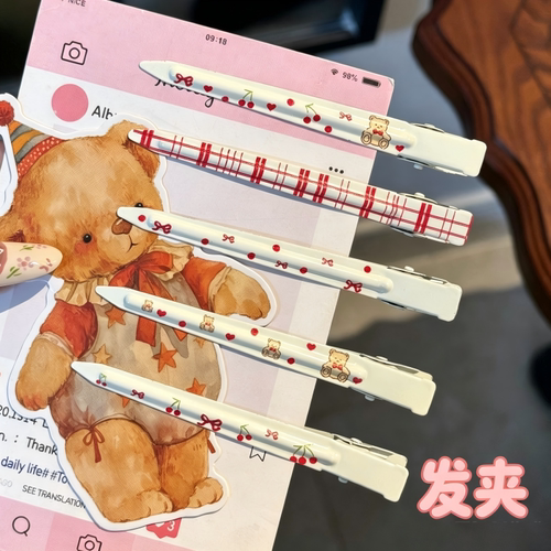 可爱小熊无痕刘海一字夹