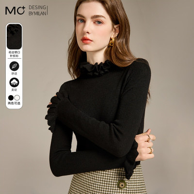 MO＋/沫加针织套头立领打底衫