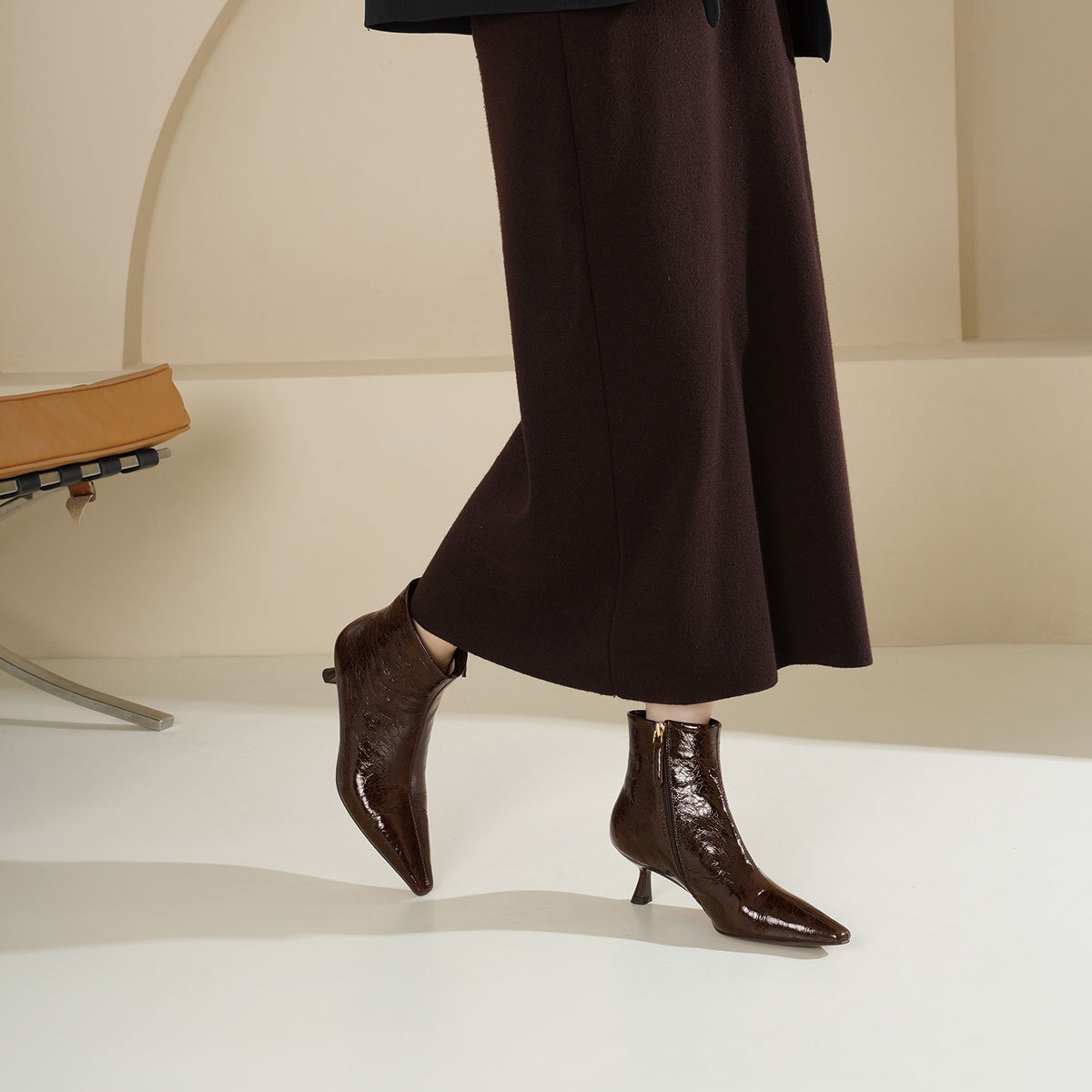 westory西部牛仔靴2025秋冬新款